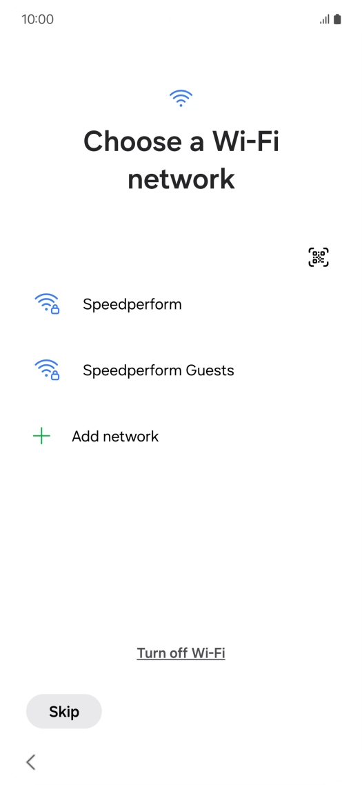 Press the required Wi-Fi network.