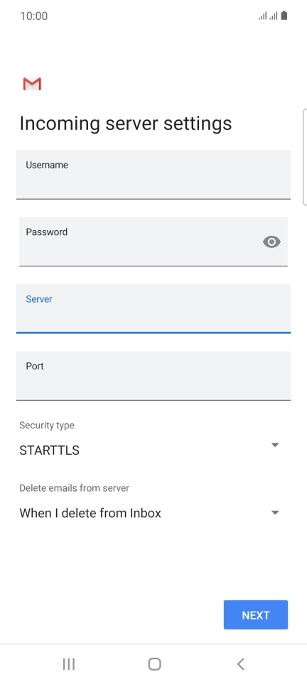 Press the field below 