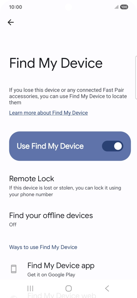 Press the Home key to return to the home screen.