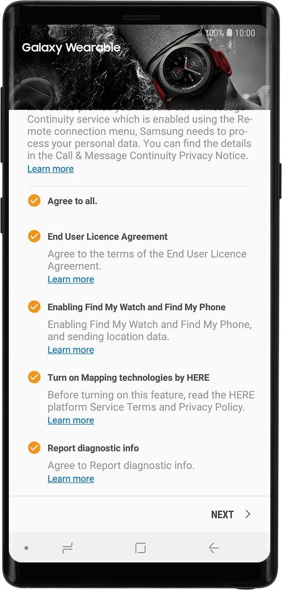 On your phone: Press NEXT.