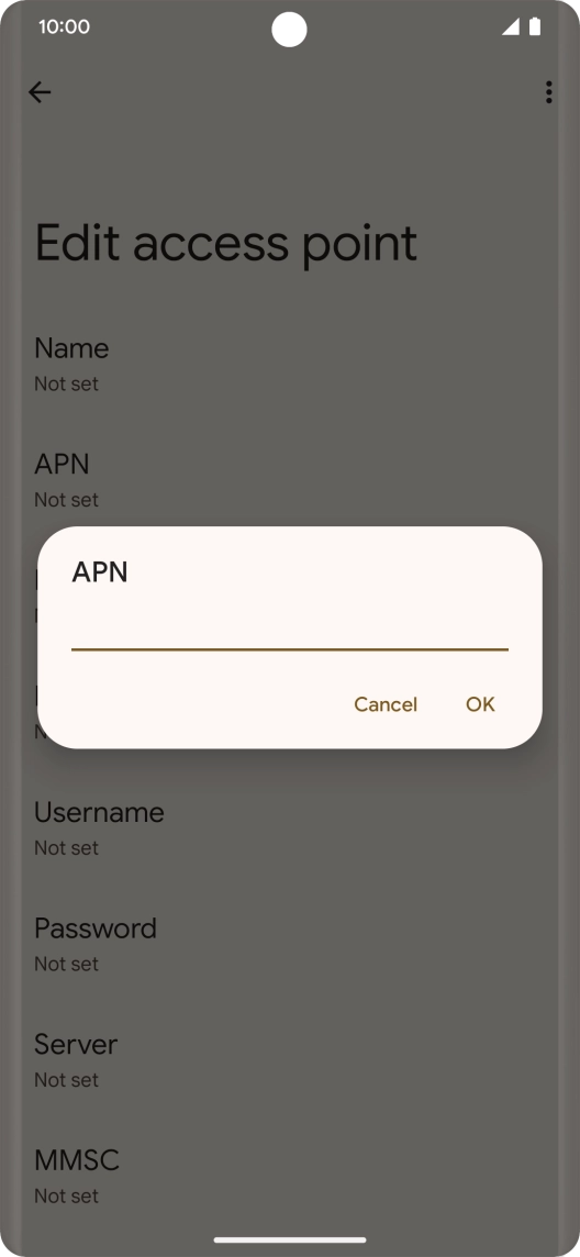Key in everywhere and press OK.