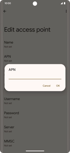 Key in eezone and press OK.