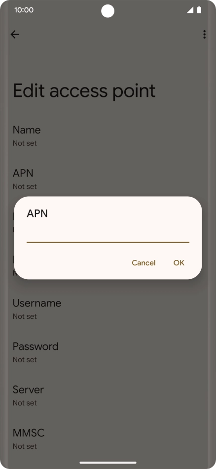 Key in everywhere and press OK.
