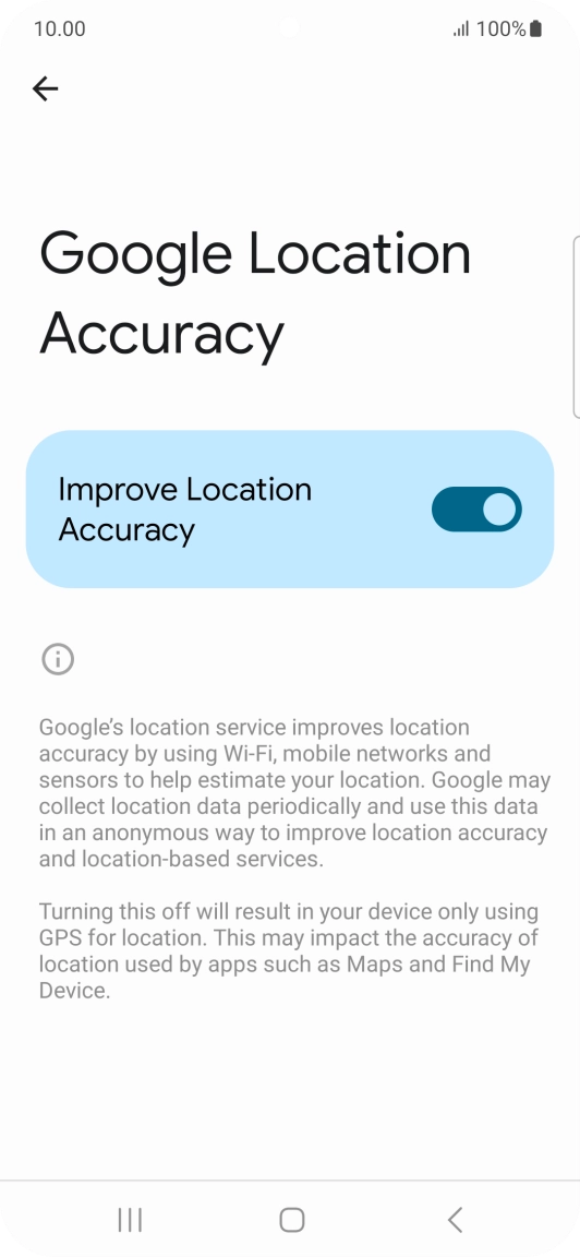 If you press the indicator next to 