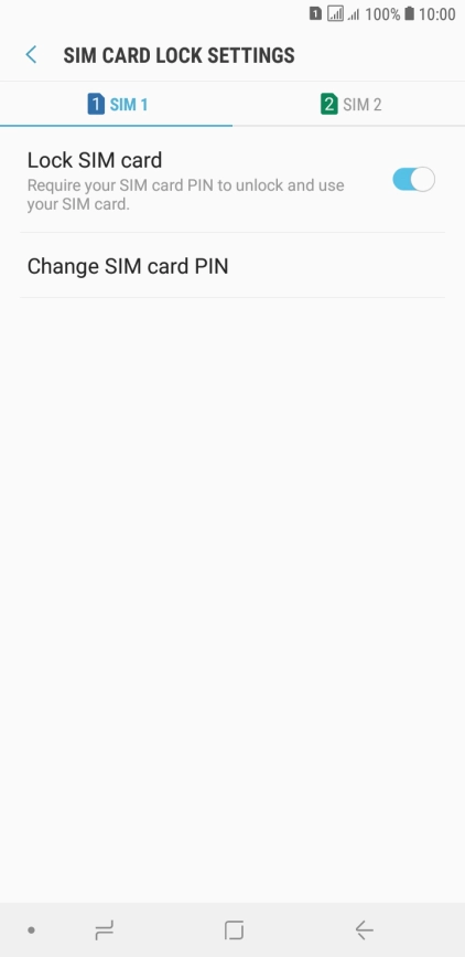 Press the required SIM.