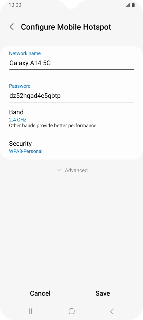 Press the field below 