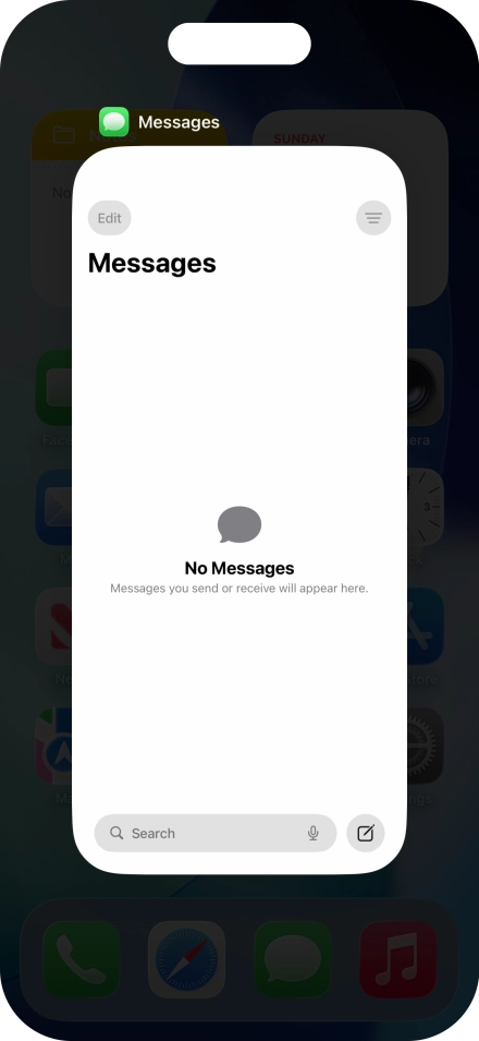 Slide upwards on the required application to end it.