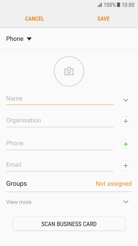 Press Name and key in the required name.