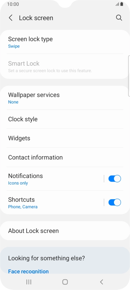 Press Screen lock type.