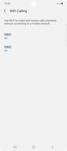 Press the required SIM.