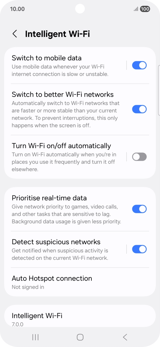 Press the indicator next to 