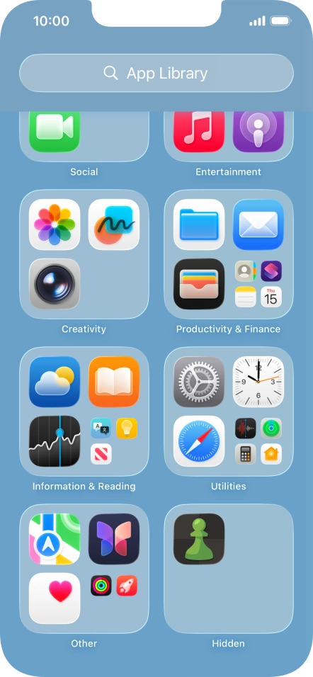 Press and hold the required app.