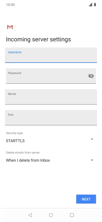 Press the field below 