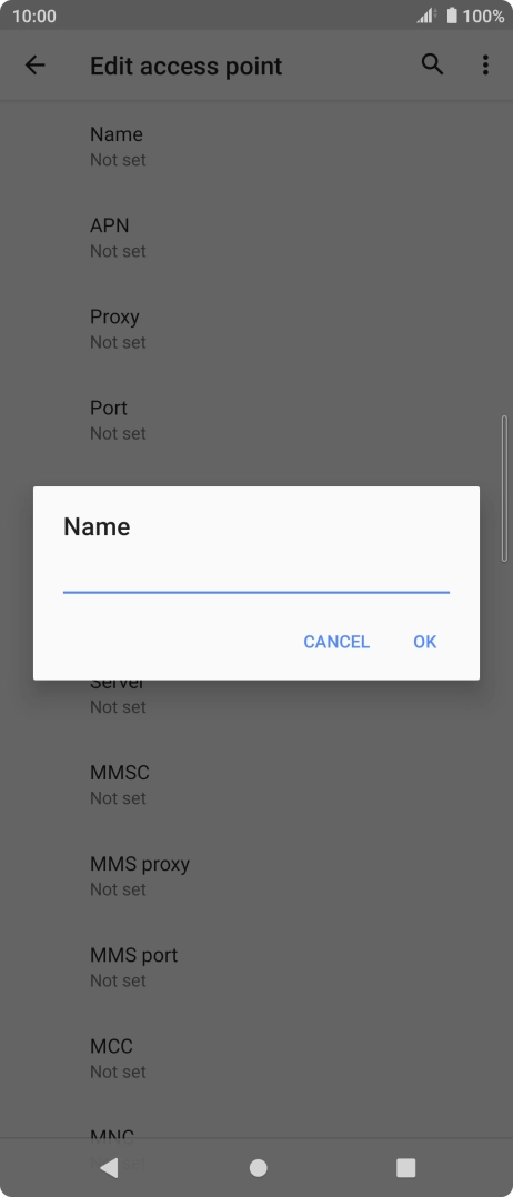 Key in EE Internet and press OK.
