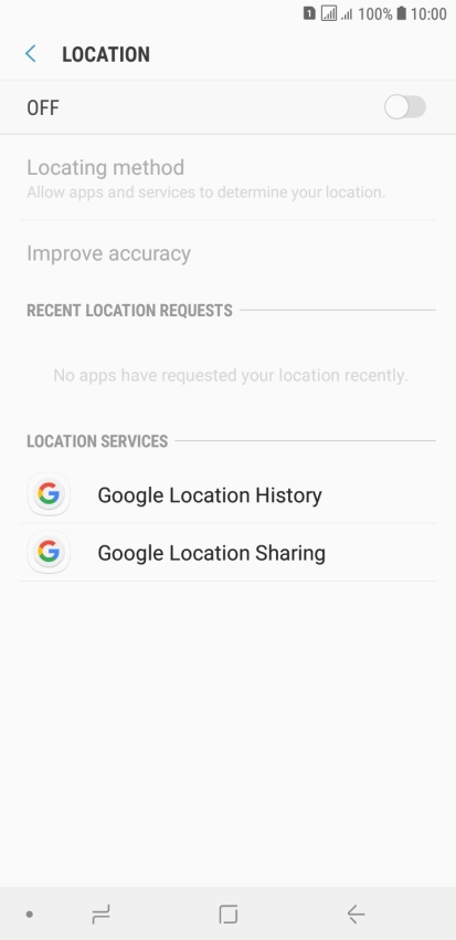 Press the indicator to turn the function on or off.
