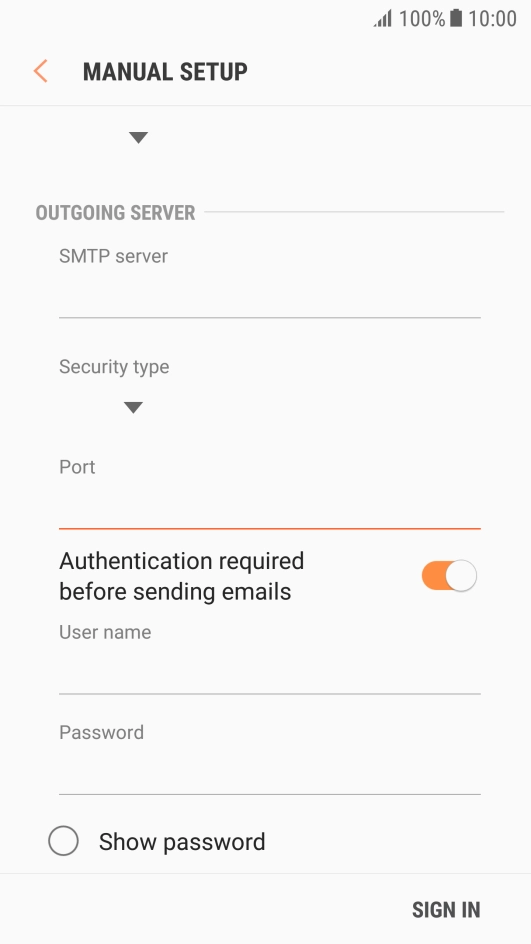 Press the indicator next to 