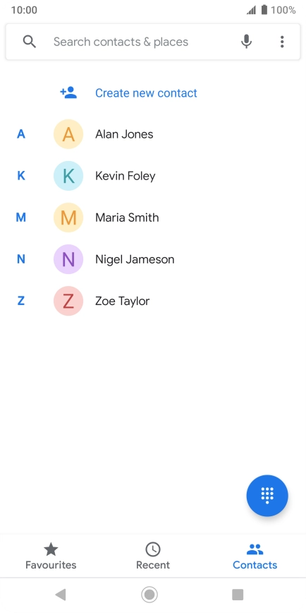 Press the menu icon.