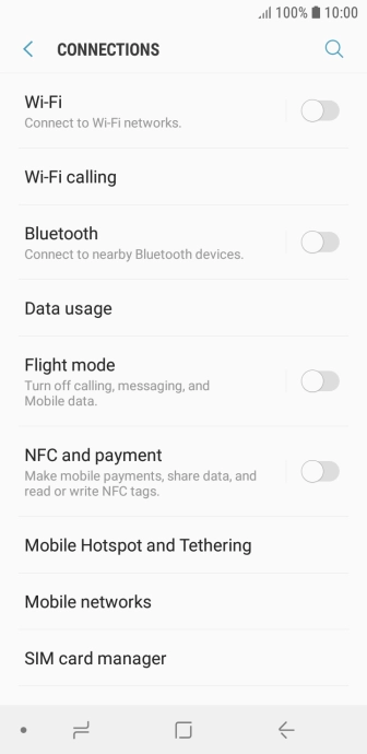 Press Mobile networks.