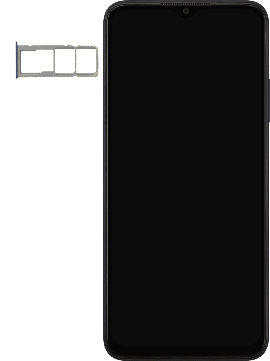 Turn your SIM so the angled corner of the SIM matches the angled corner of the first SIM holder and place your SIM in of the first the SIM holder.