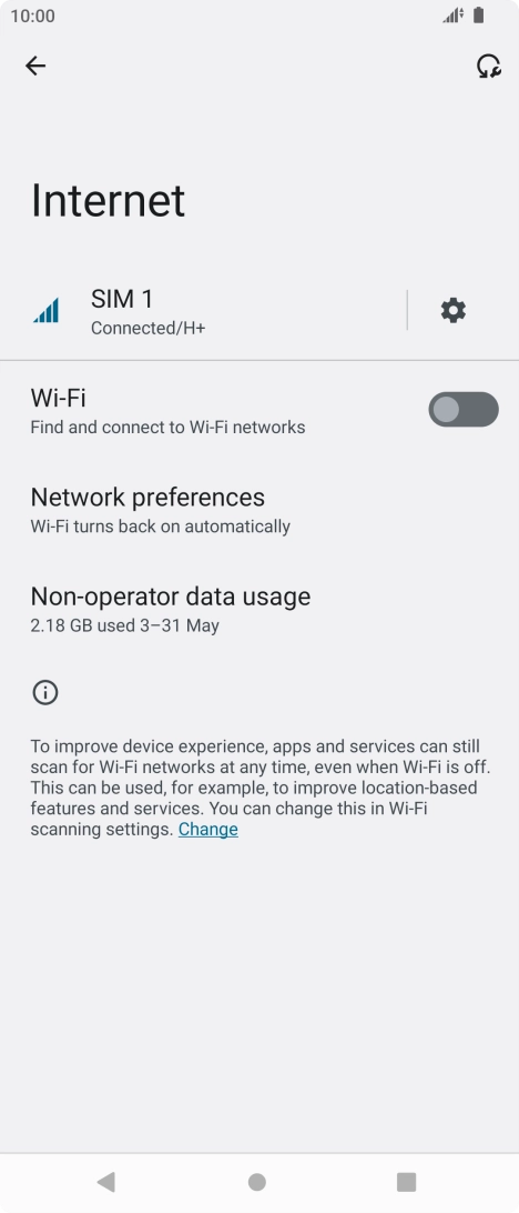 Press the indicator next to 