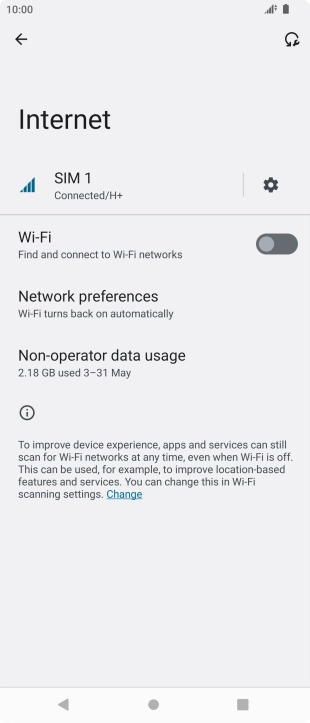 Press the indicator next to 