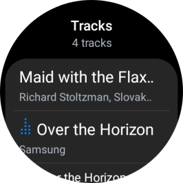 Press the required audio file.