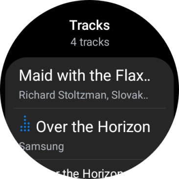 Press the required audio file.