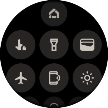 Press the flight mode icon to turn the function on or off.