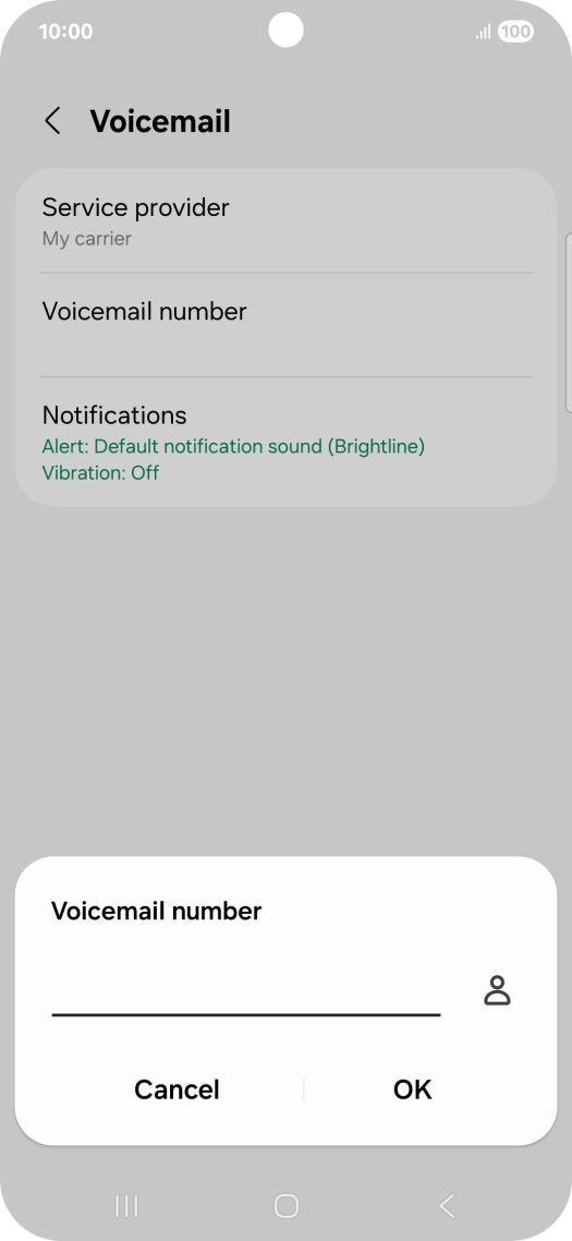 Key in +447953222222 and press OK.
