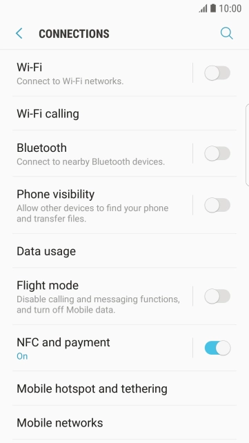 Press Mobile networks.