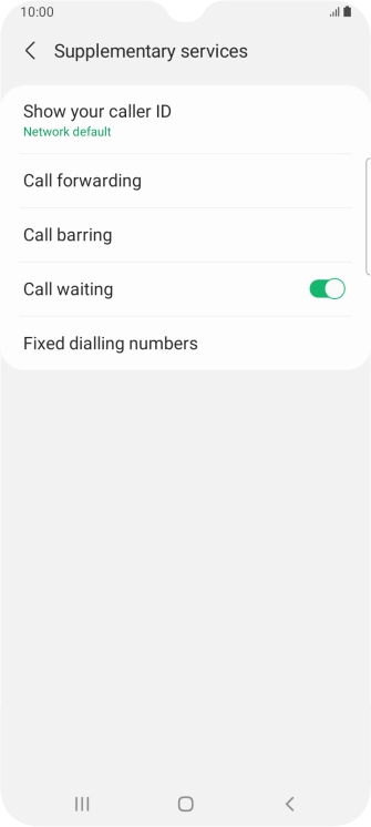 Press Call forwarding.