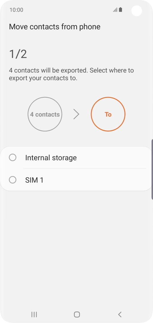 Press the name of the SIM.