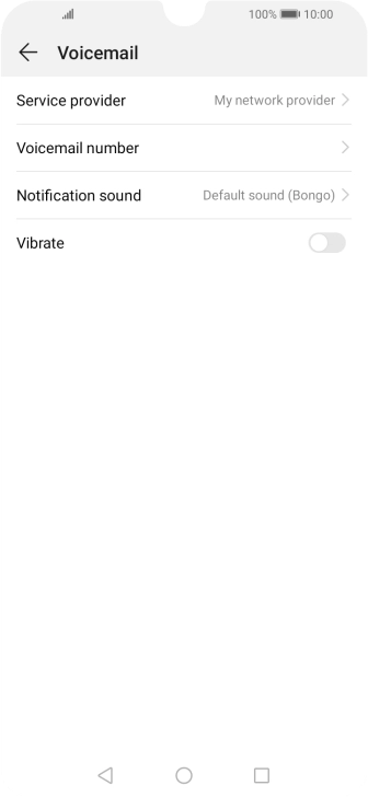 Press Voicemail number.