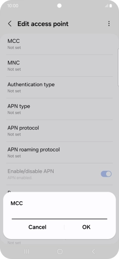 Key in 234 and press OK.