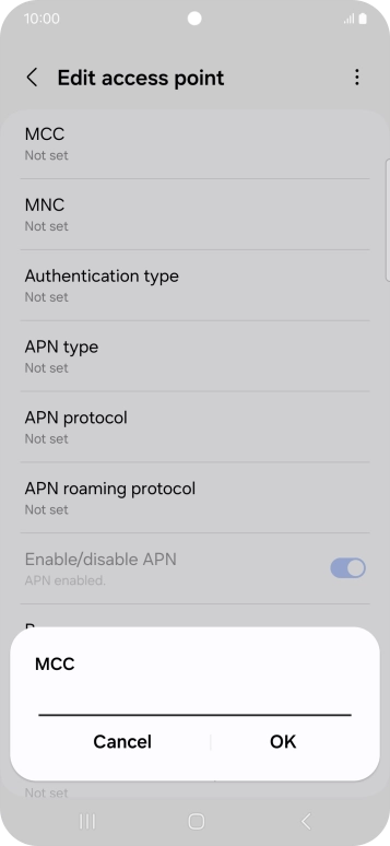 Key in 234 and press OK.