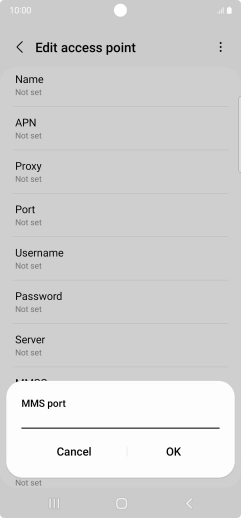 Key in 8080 and press OK.