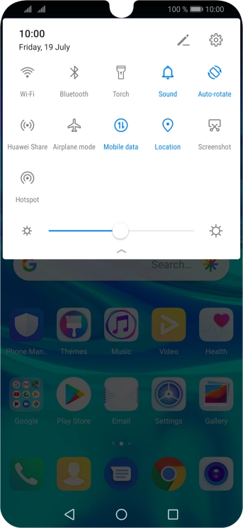 Press Airplane mode to turn the function on or off.