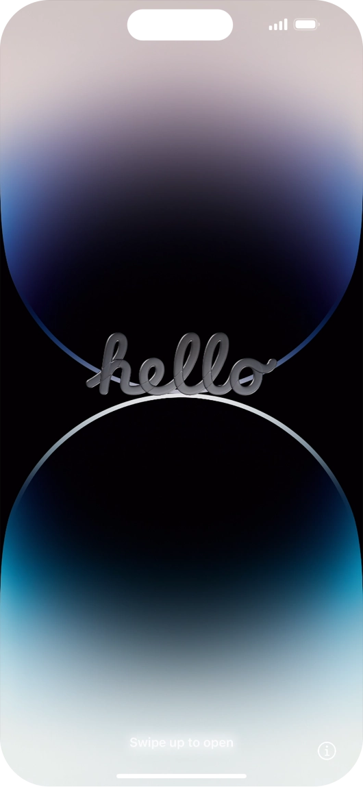 Slide your finger upwards starting from the bottom of the screen.