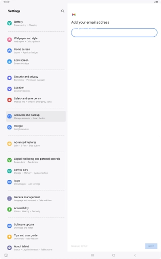 Press the field below 