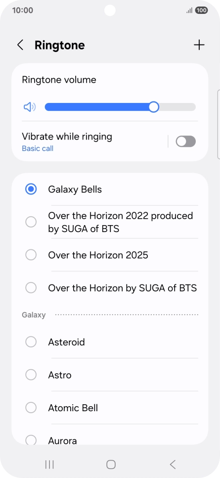 Press the required ring tones to hear them.