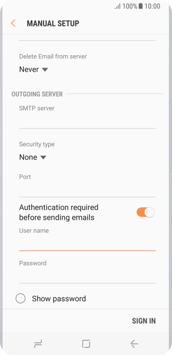Press the field below 