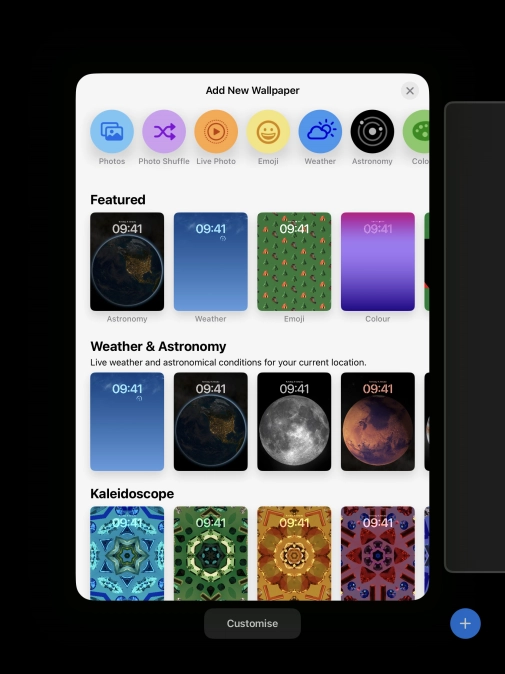 Press the required category and follow the instructions on the screen to select the required background image.