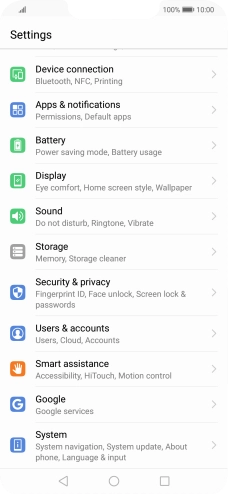 Press Security & privacy.