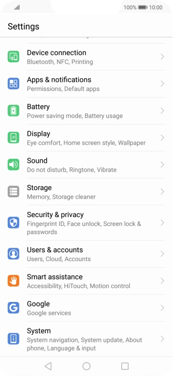 Press Security & privacy.
