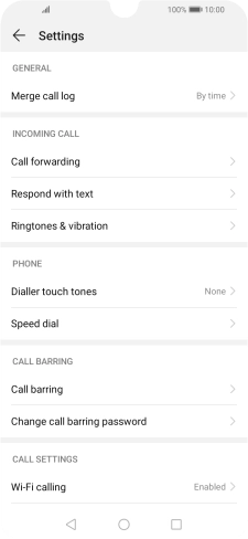 Press Call forwarding.
