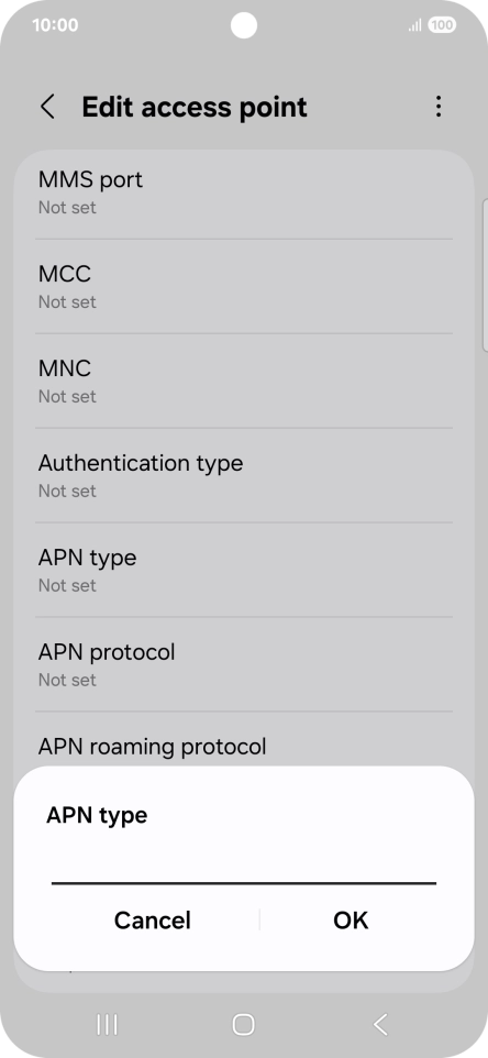 Key in mms and press OK.