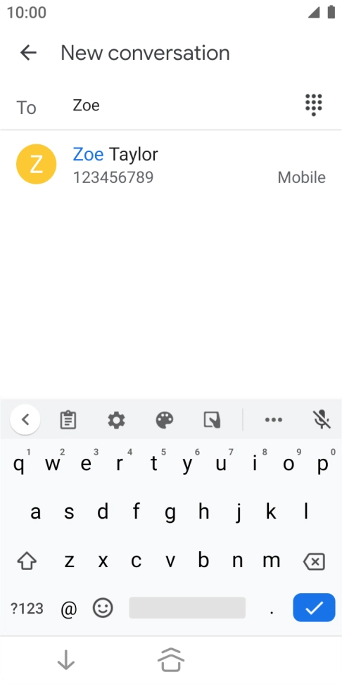 Press the required contact.
