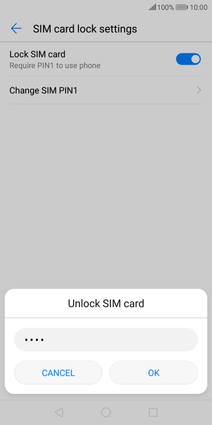 Key in your PIN and press OK. The default PIN is 1111.