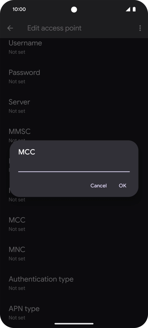 Key in 234 and press OK.