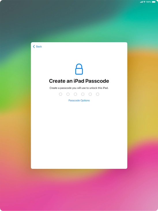 Press Passcode Options.